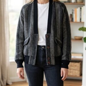 Vintage Garamont Lined Sweater Jacket Small